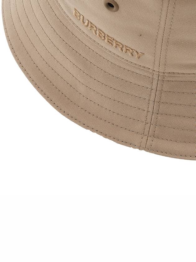 Burberry Embroidered Logo Cotton Gabardine Bucket Hat Honey