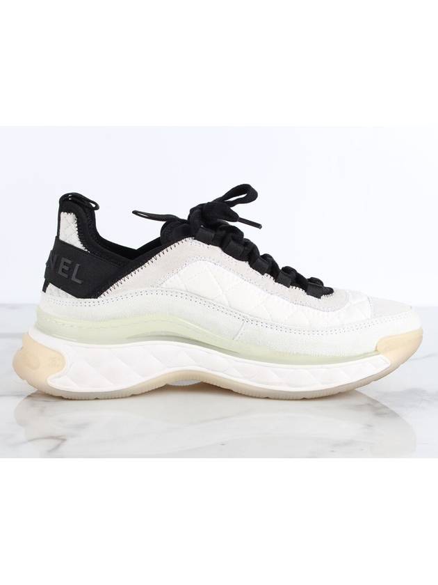 Mixed fiber quilting sneakers 36 5 Chanel