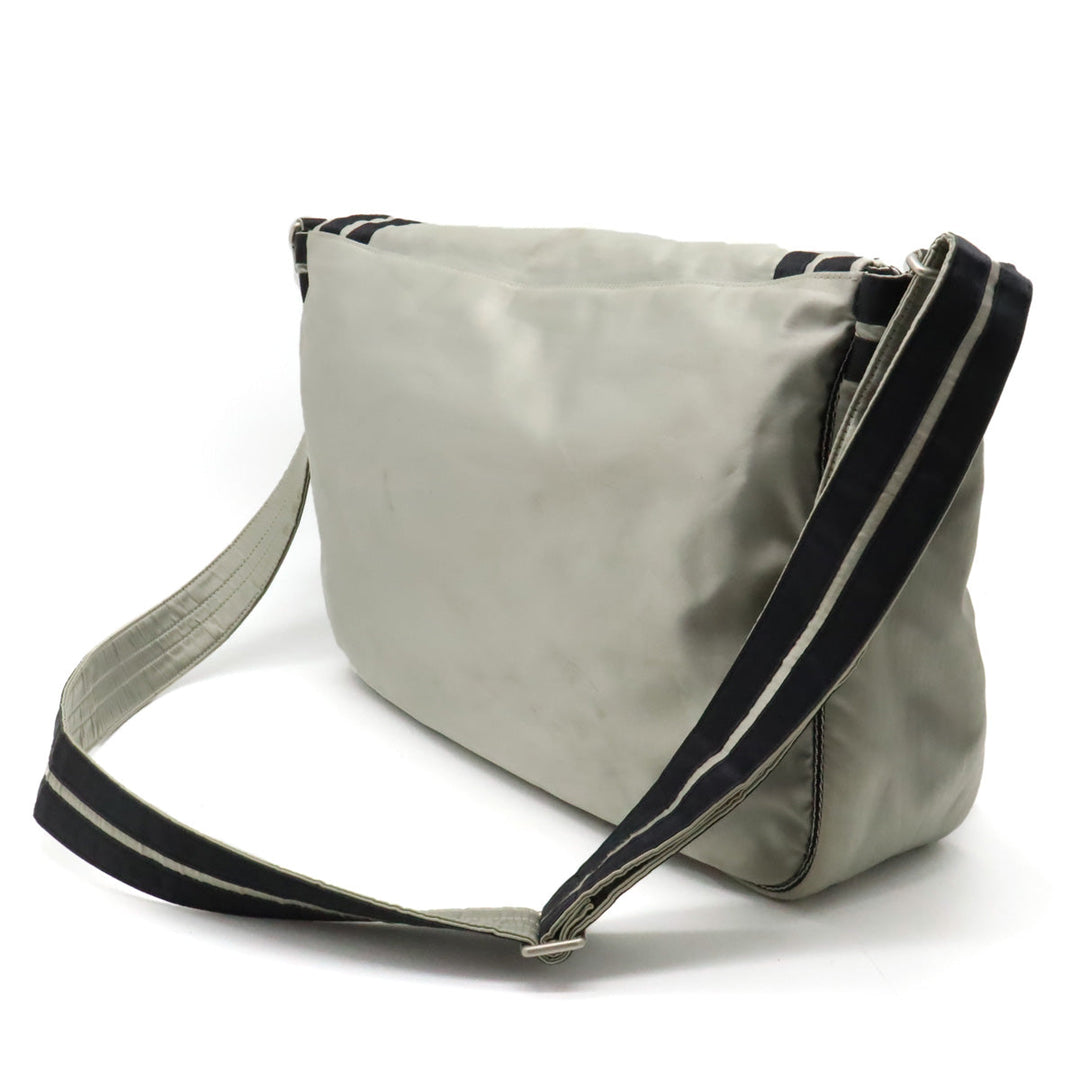 Top Quality Chanel Top Quality Chanel SPORTS LINE COCOMARK SHOLDER BAG Messenger Bag Saten Nylon Silver Black A31751