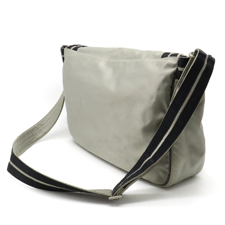 Top Quality Chanel Top Quality Chanel SPORTS LINE COCOMARK SHOLDER BAG Messenger Bag Saten Nylon Silver Black A31751