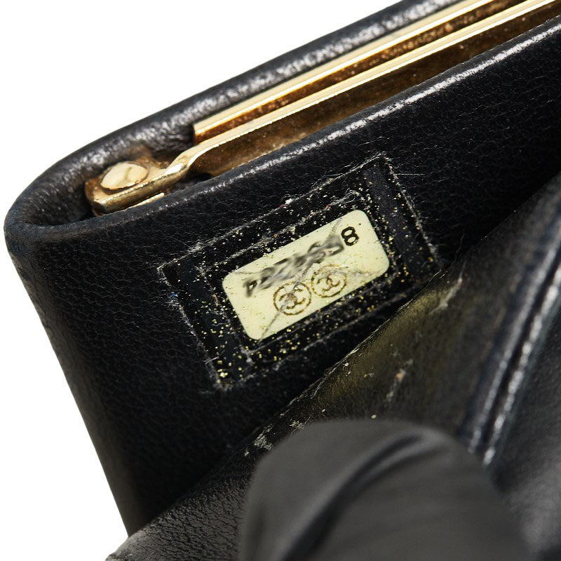 Top Quality Chanel Double Folded Wallet Caviar Skin/Leather Black  Caviar
