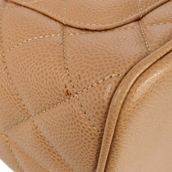 Top Quality Chanel 2001-2003 Medallion Tote Beige Caviar