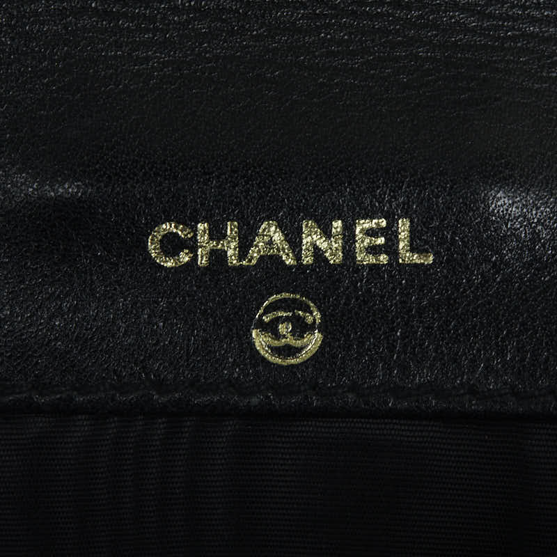 Top Quality Chanel Coco Double Fed Wallet Compact Wallet Black Leather  Chanel