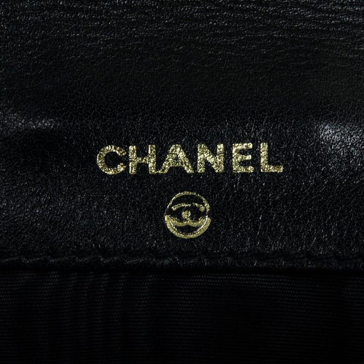 Top Quality Chanel Coco Double Fed Wallet Compact Wallet Black Leather  Chanel