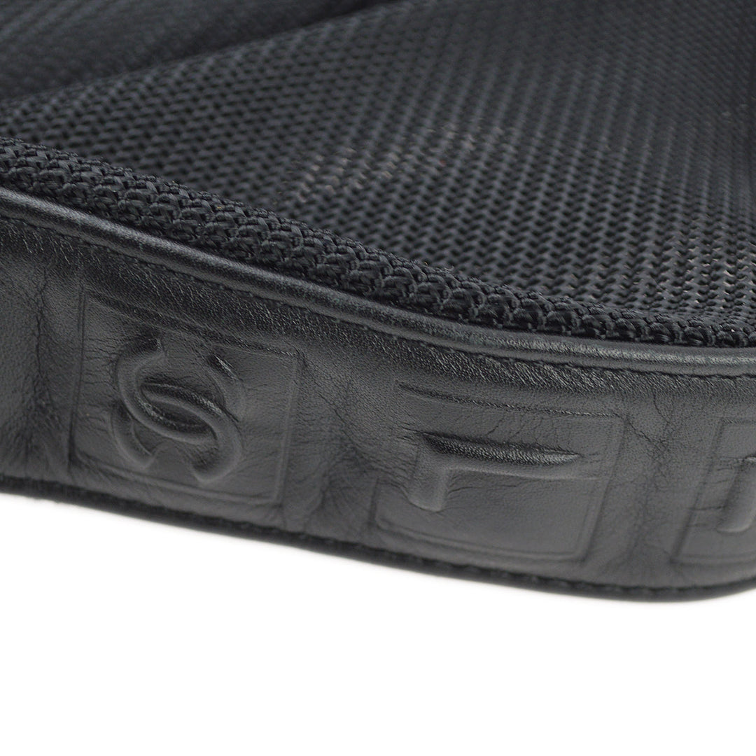 Top Quality Chanel Black Canvas Fringe Mesh Shoulder Bag