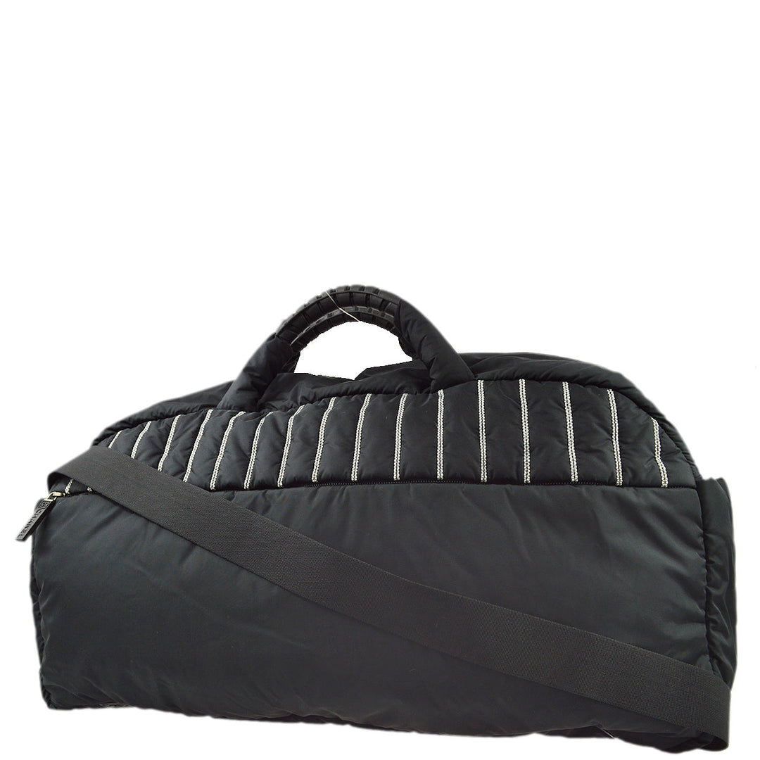 Top Quality Chanel Black Nylon Sport Line Duffle Gym Bag