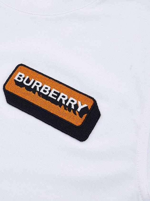 Burberry Logo Applique Cotton Short Sleeve T-Shirt White