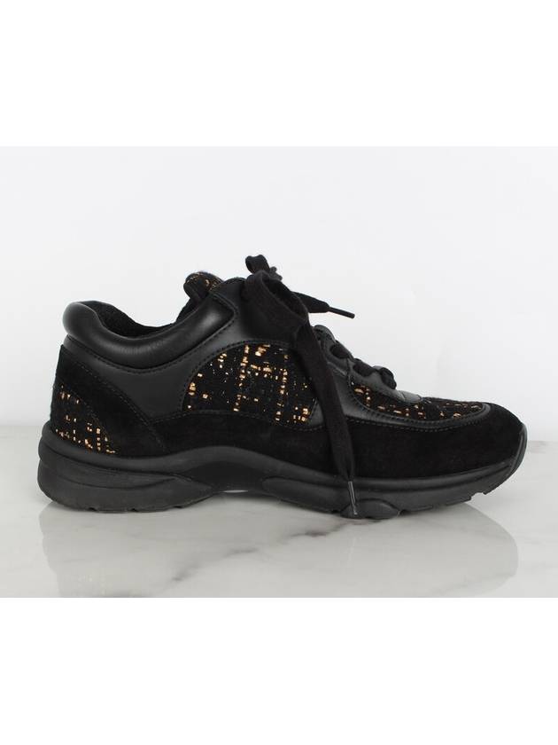 CC logo cruise sneakers gold pearl 36 230 Chanel