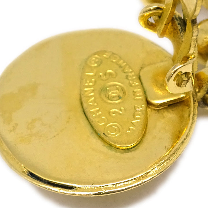 Top Quality Chanel Gold Dangle Earrings Clip-On 25