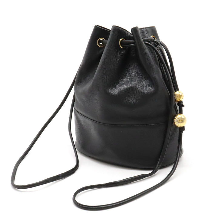 Top Quality Chanel Black Lambskin Bucket Shoulder Bag
