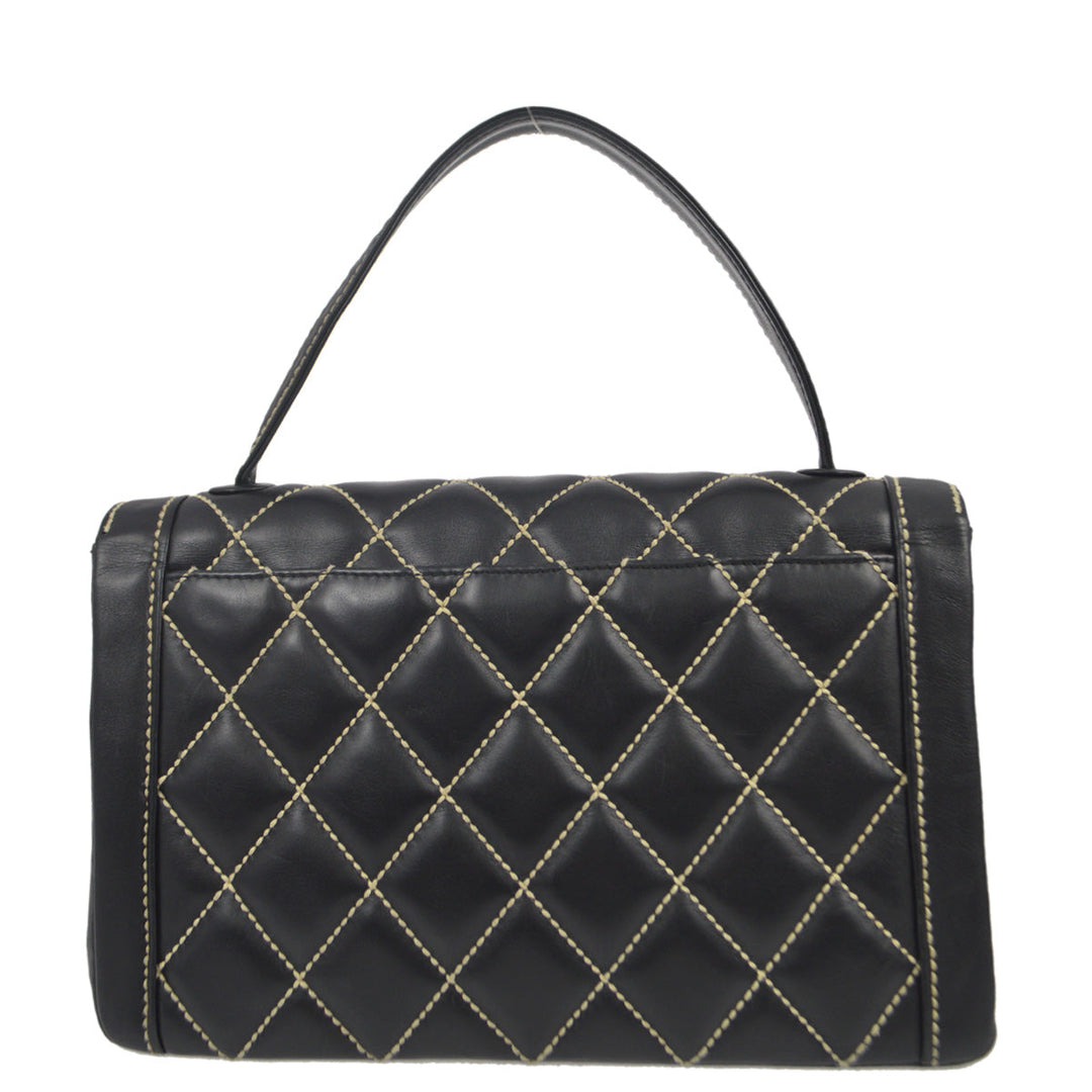Top Quality Chanel 2004-2005 * Wild Stitch Handbag White Calfskin