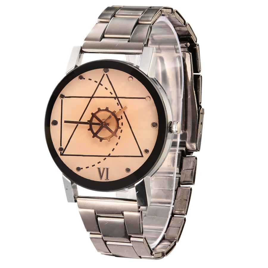 title:Couples Quartz Watch Men Women Stainless Steel Wrist Watch Ultra-Thin Cutting Craft Luxury Fashion;color:White