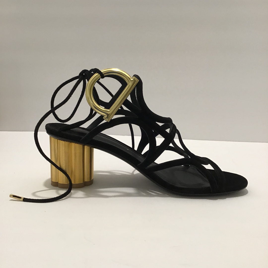 Salvatore Ferragamo Black Cutout Heels Sz 7