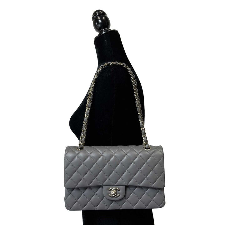 Chanel - NEW 22A Classic Medium Double New Dark Grey CC Shoulder Bag