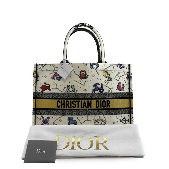 Top quality Dior - NEW 2022 Large Pixel Zodiac Embroidered Canvas Book Tote