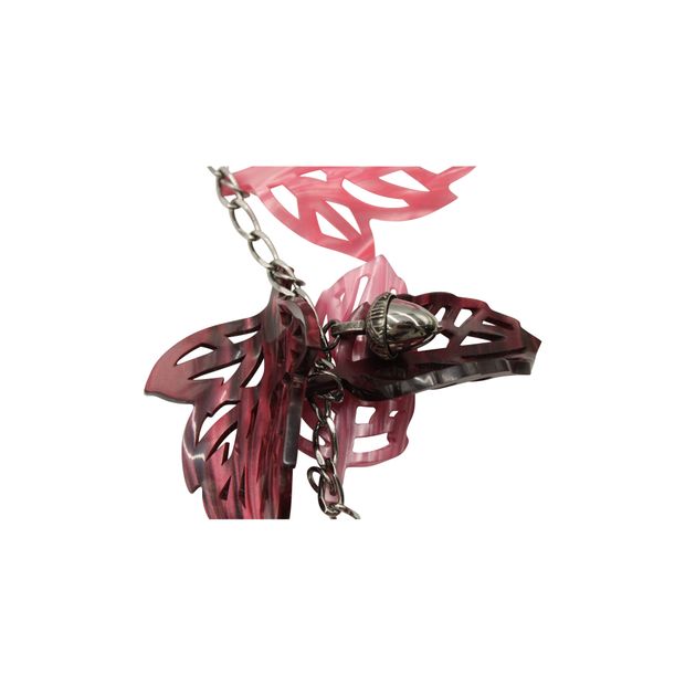 BURBERRY Purple Resin Long Necklace