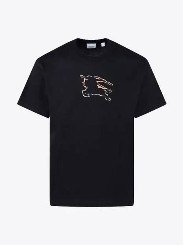 Burberry Equestrian Night Print Short Sleeve T-Shirt Black
