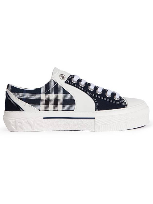 Top Quality Burberry Kai Check Cotton Leather Low Top Sneakers White