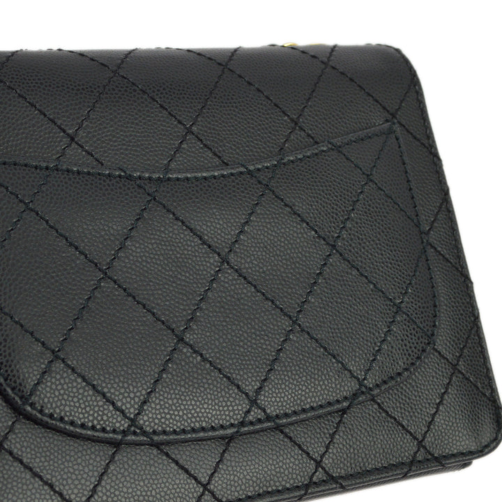 Top Quality Chanel Black Caviar Mini Classic Square Flap Shoulder Bag 17