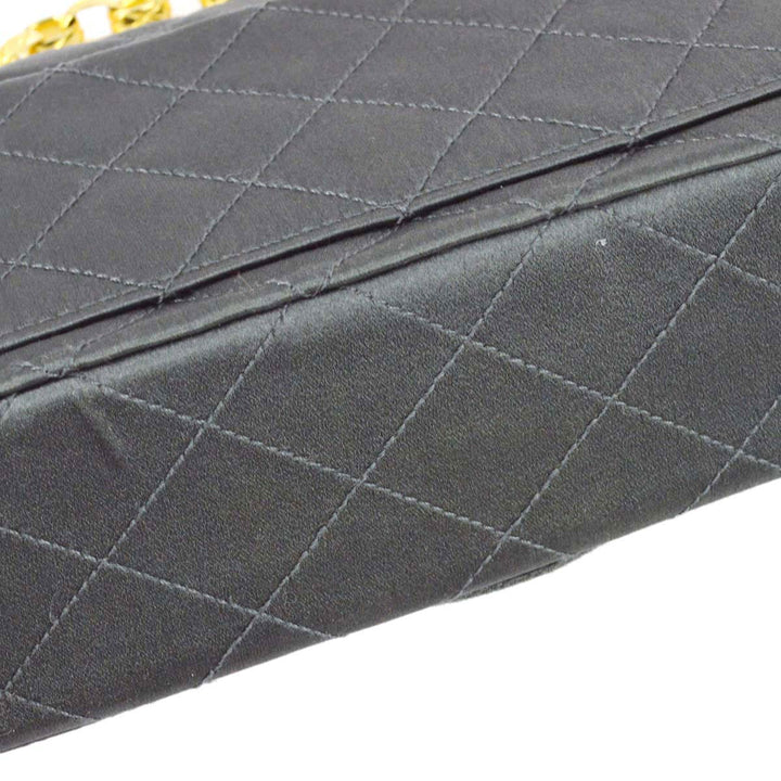 Top Quality Chanel 1989-1991 Gray Satin Single Flap Shoulder Bag