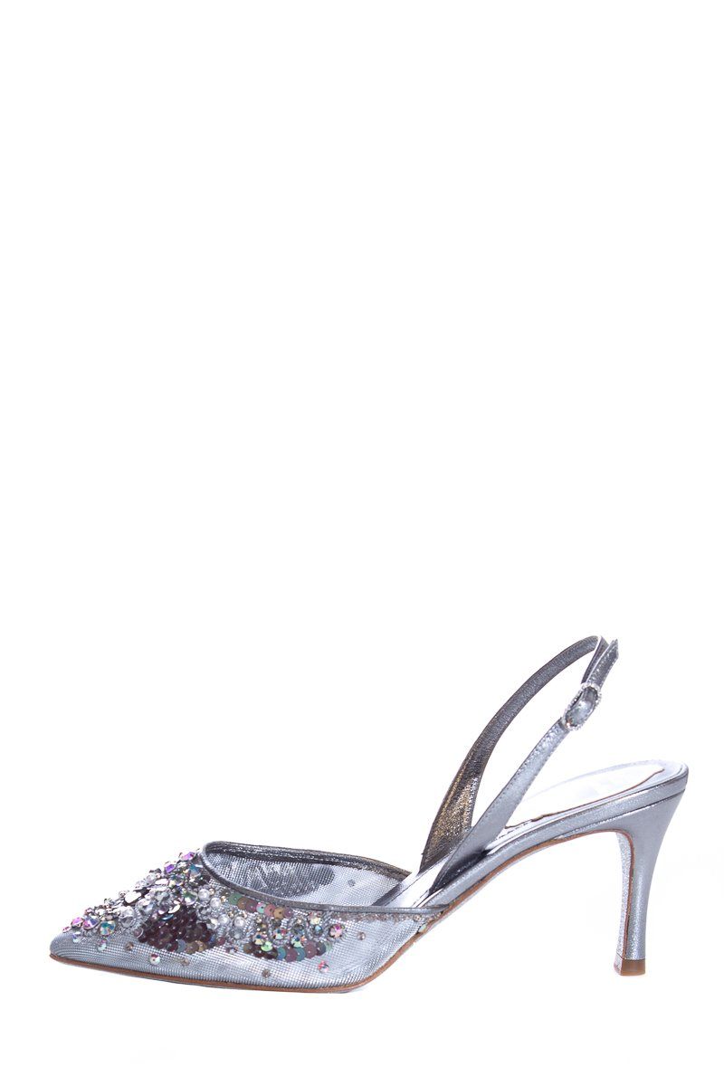 Rene Caovilla Silver Slingbacks SZ 37