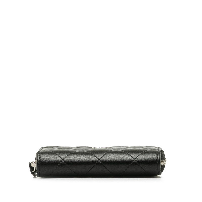 Top Quality Chanel Coco Matrasse Round Fashner Coin Case Black Leather  Chanel