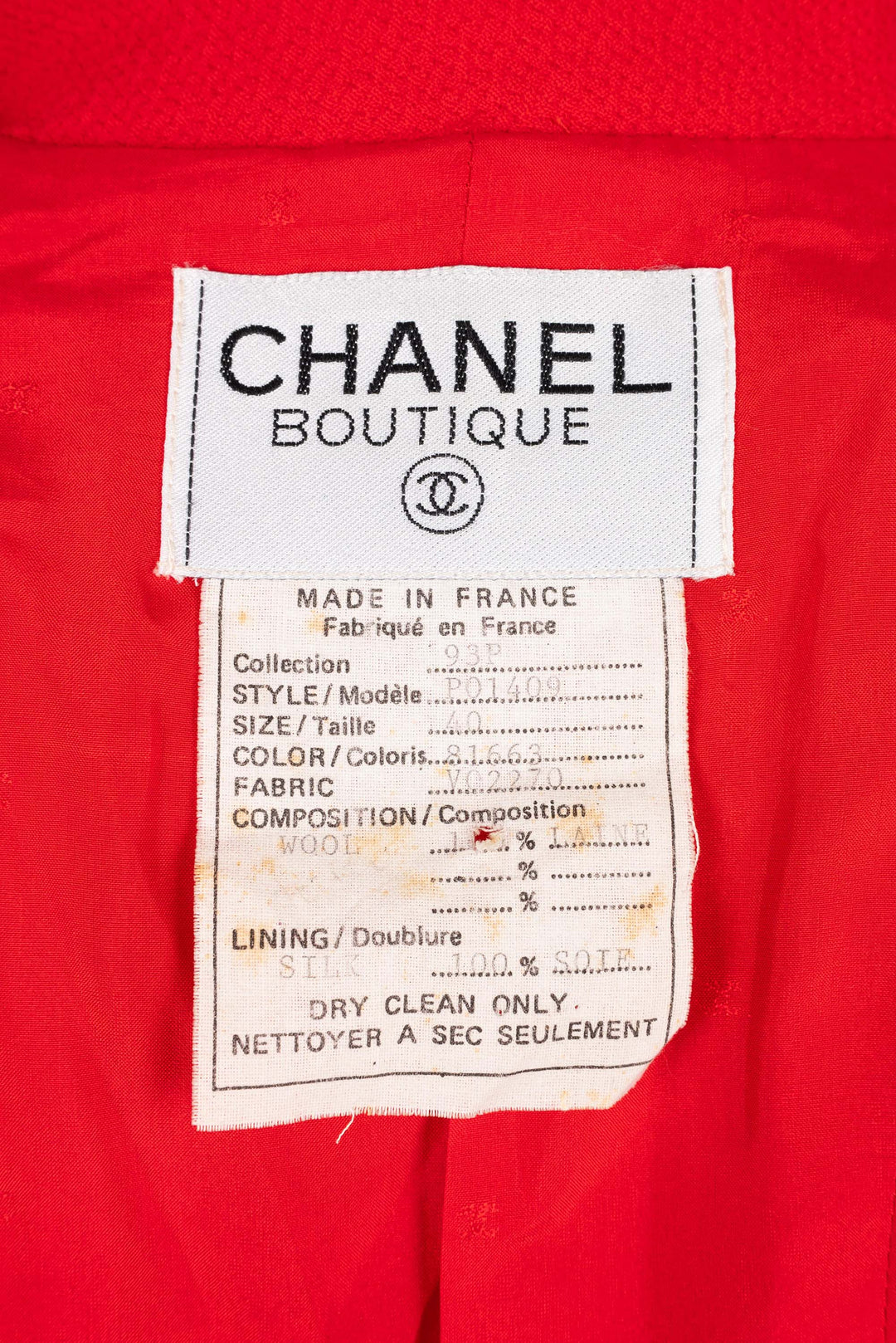 Veste Top Quality Chanel 1993