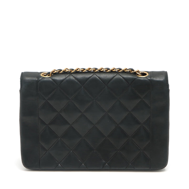 Top Quality Chanel Matrasse  Single Flap Single Chain Bag Diamond Flap Black Gold  2nd