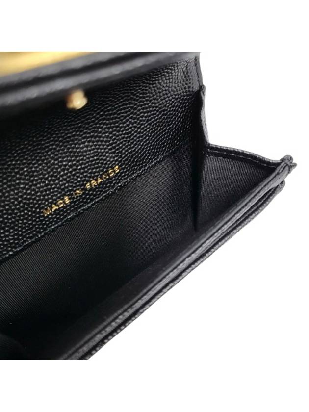 A80603 Black Caviar Skin Boy Chevron Card Business Holder Chanel