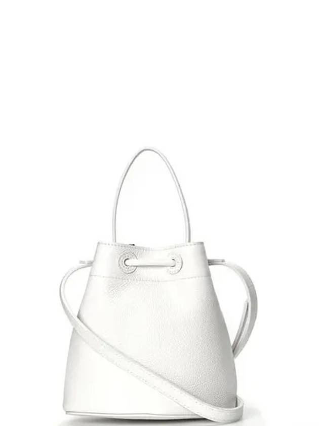 Burberry Mini TB Bucket Bag White