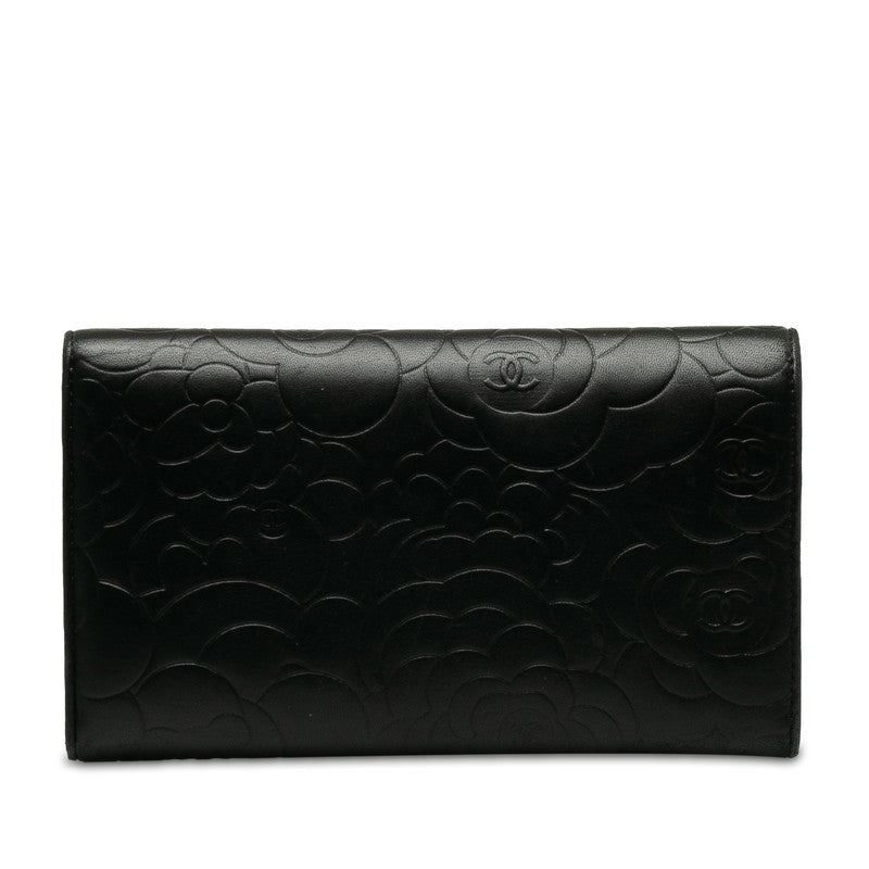 Top Quality Chanel CAMERIA COCOMARK Double Folded Wallet Black   CHANEL