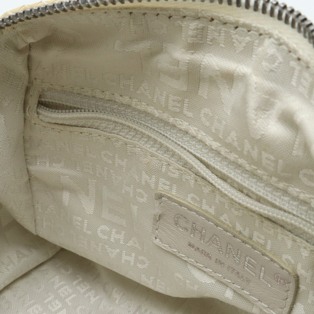 Top Quality Chanel Top Quality Chanel Cocomark Wrapped Chain Bag One-Shoulder Shoulder Bag Cotton Canvas Pearson Ivory White Blumin