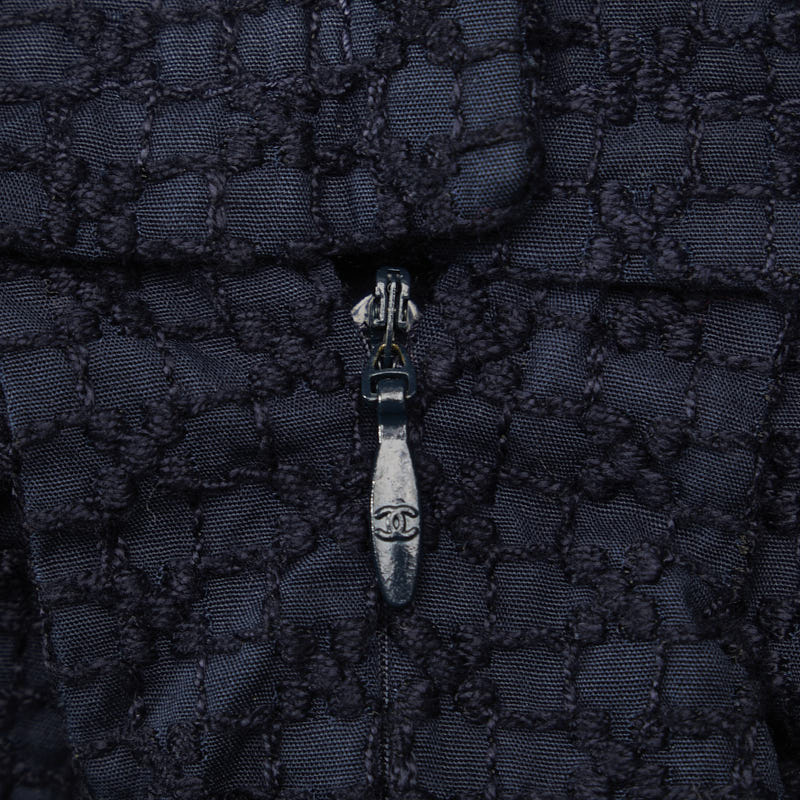 Top Quality Chanel Coco Button Fresh One Earrings French Sleep Half-Sleep Size 34 P40451V23055 Navy Yolan Cotton  CHANEL