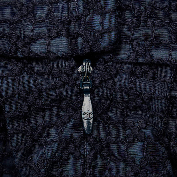 Top Quality Chanel Coco Button Fresh One Earrings French Sleep Half-Sleep Size 34 P40451V23055 Navy Yolan Cotton  CHANEL
