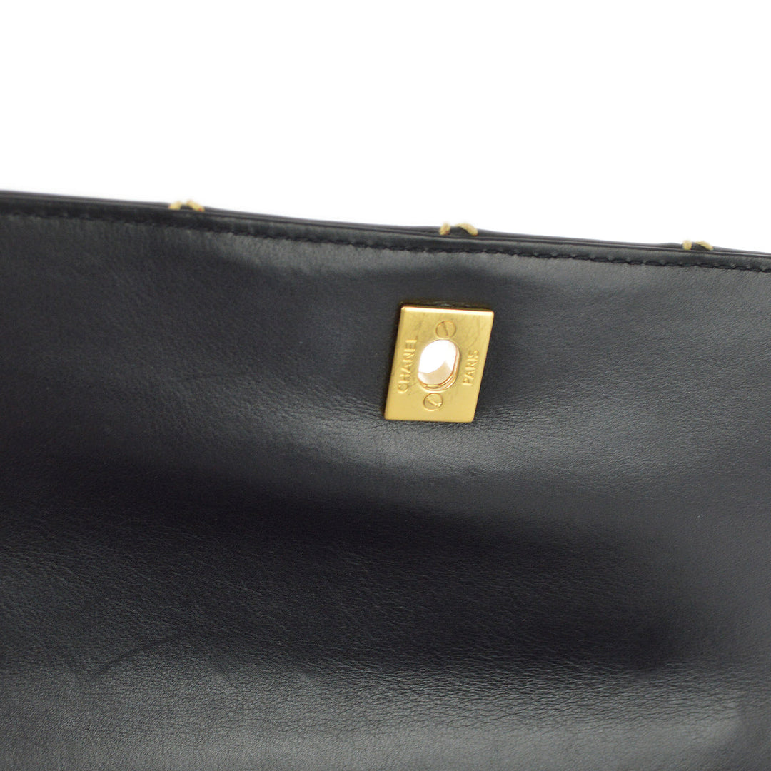 Top Quality Chanel Black Calfskin Wild Stitch Handbag