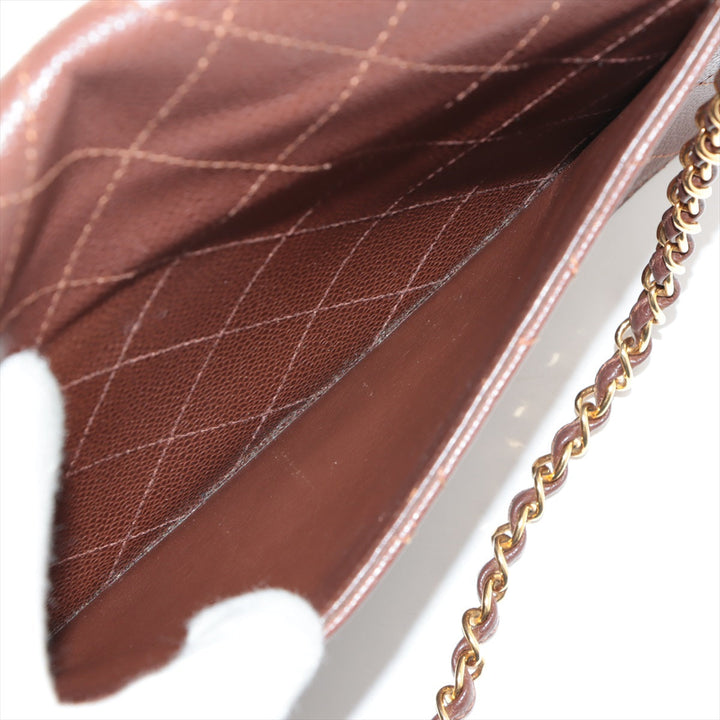 Top Quality Chanel Matrasse Caviar S Single Flap Single Chain Bag Brown Gold  5th