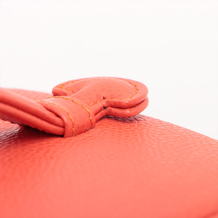 Top Quality Chanel Vanity Bag in Caviar Leather Orange