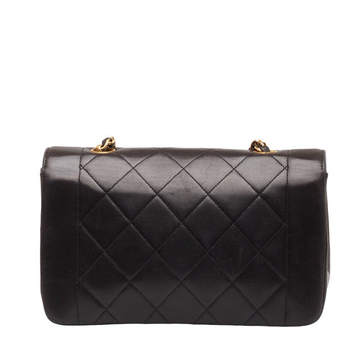 Top Quality Chanel Matrasse Diana 23 Chain Shoulder Bag Black  S Leather  Chanel