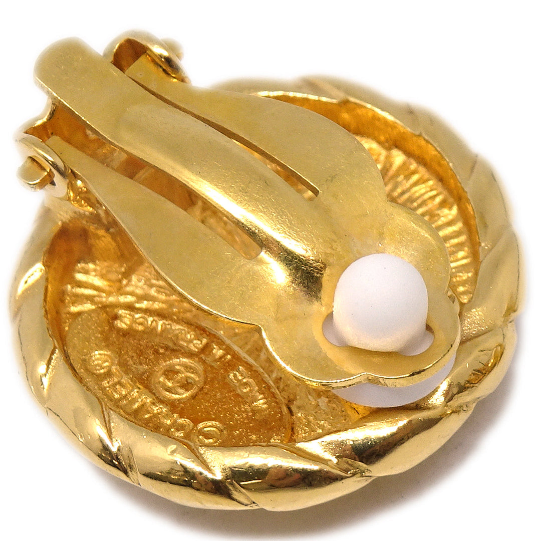 Top Quality Chanel Gold Button Earrings Clip-On 23