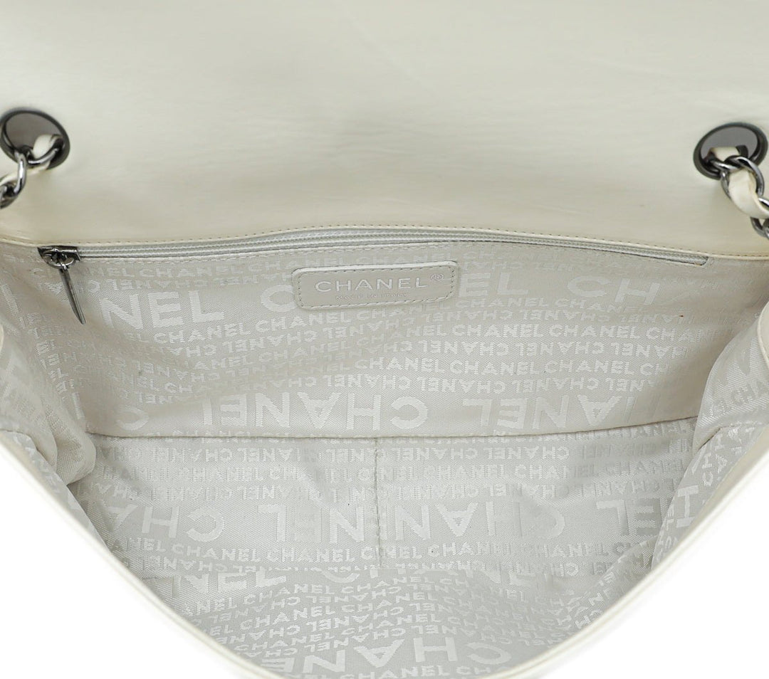 Chanel Bicolor Chocolate Bar Kiss Lock Flap Medium Bag
