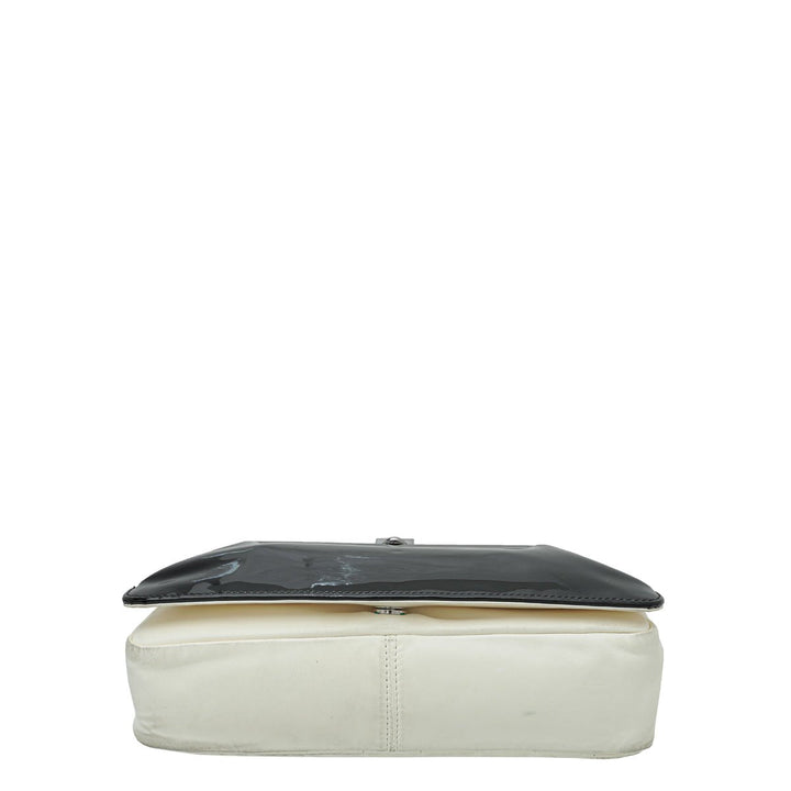 Chanel Bicolor Chocolate Bar Kiss Lock Flap Medium Bag