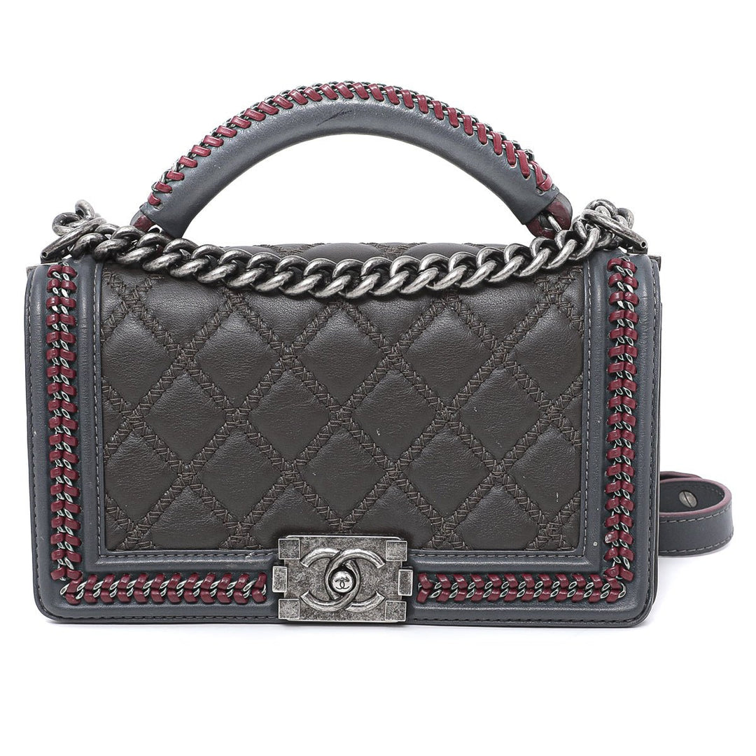 Chanel Bicolor Paris Salzburg Chain Handle Boy
