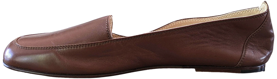 Chanel 1990s Marron Kid Ballet Flat Pumps Ballerines en Chevreaux Xtra Soft Sz 38.5, New!