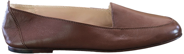 Chanel 1990s Marron Kid Ballet Flat Pumps Ballerines en Chevreaux Xtra Soft Sz 38.5, New!