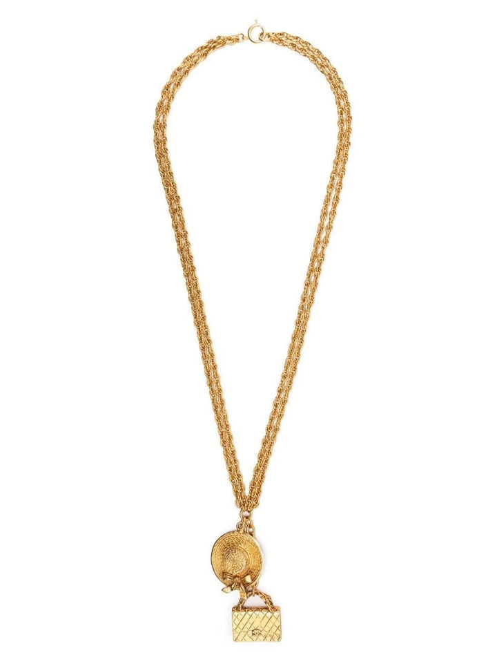 Chanel Bag Charm Chain-Link Necklace