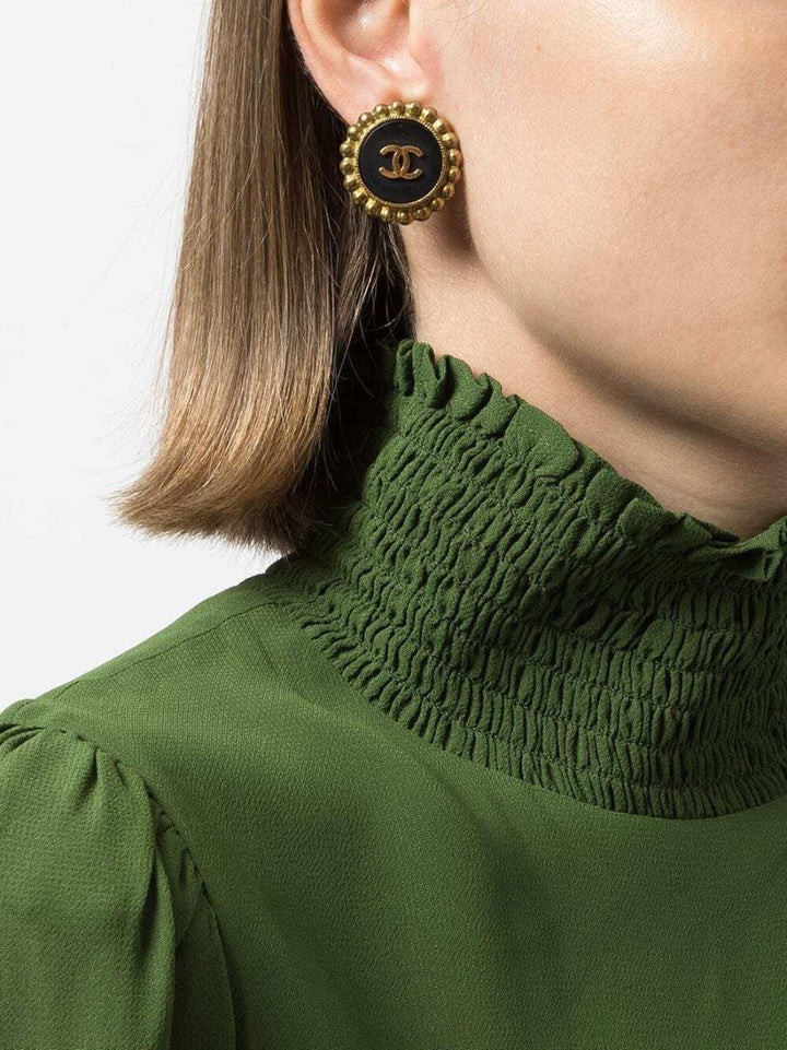Chanel Clip-on Button Earrings