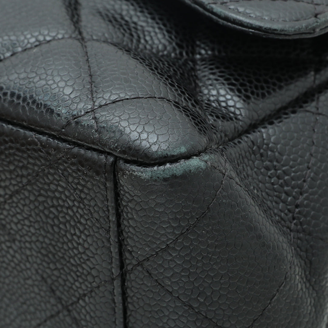 Chanel Black CC Classic Double Flap Maxi Bag