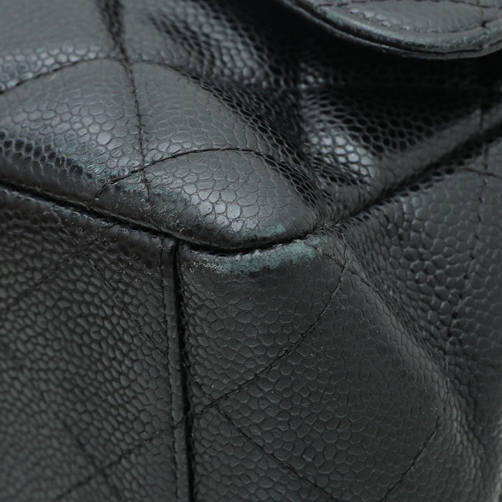 Chanel Black CC Classic Double Flap Maxi Bag