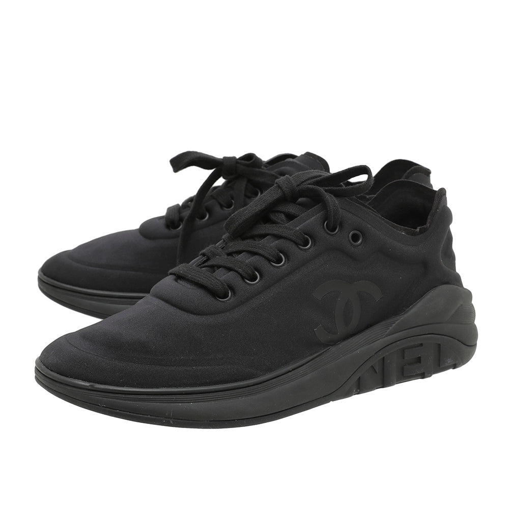 Chanel Black CC Logo Trainer Sneaker 41.5