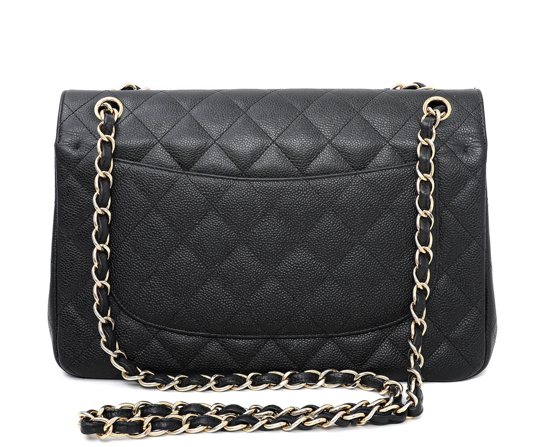 Chanel Black Classic Double Flap Jumbo Bag